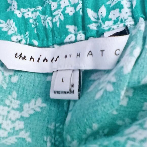The Nines By Hatch SZ L Maternity Floral Flounce Jumpsuit Green Floral NWT - Picture 8 of 9